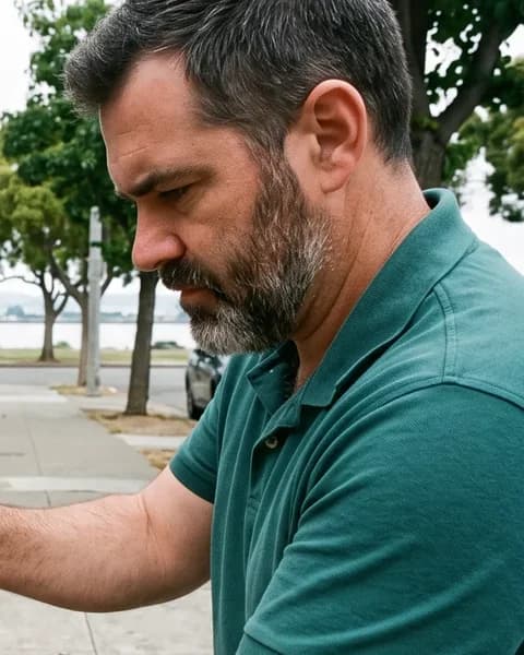Julio Sarmiento, owner of Fernside, rekeying a motorcycle lock