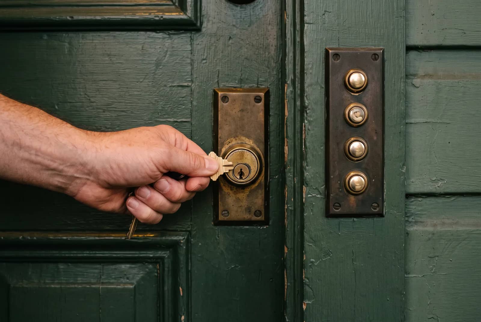 Four Flats Behind One Street Door: Whose Lock It Is, and Who Can Have It Changed